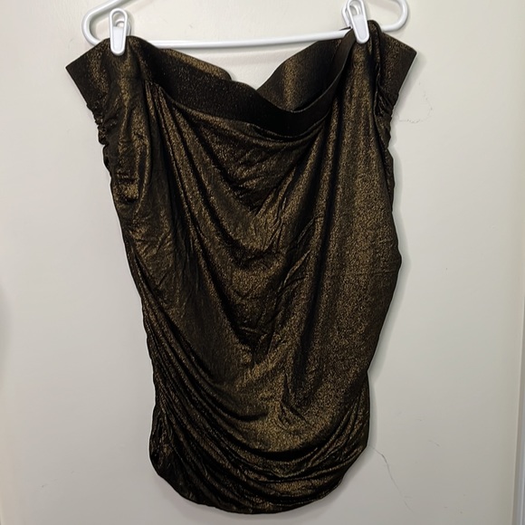 Torrid Gold Shine Shirred Bandage Mini Skirt Size 4 - Picture 9 of 12